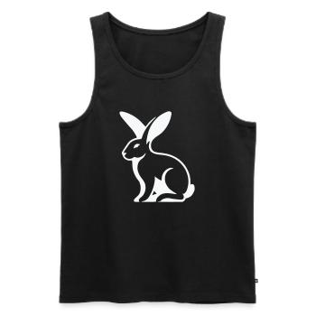 Rabbit Rabbit - Men's Premium Organic Tank Top - black - Front - AI Model Male 178 light (178cm)