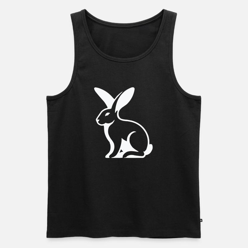 hase kaninchen - Männer Premium Bio Tank Top - Schwarz