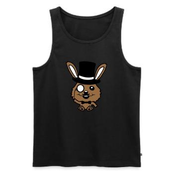 Sir Bunny Monocle Glasses Beard Top Hat Mr. Mr. - Men's Premium Organic Tank Top - black - Front - Michal (187cm)