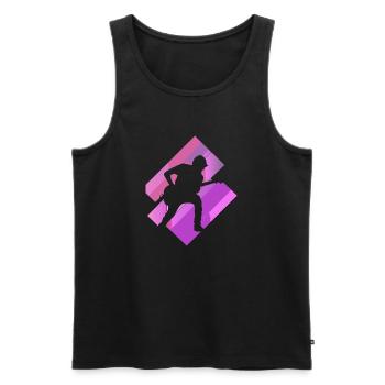 Electric Guitar Hard Rock Shouter - Men's Premium Organic Tank Top - black - Front - AI Model Male 178 light (178cm)