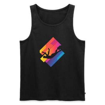 Swimmers Apnea Breaststroke - Men's Premium Organic Tank Top - black - Front - AI Model Male 178 light (178cm)