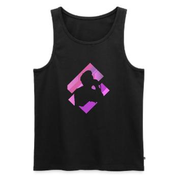 Stimme Tenor Karaoke - Männer Premium Bio Tank Top - Schwarz - Vorne - Michal (187cm)