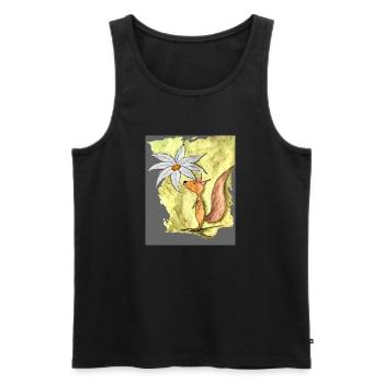 Genieße jeden Augenblick! - Männer Premium Bio Tank Top - Schwarz - Vorne - Michal (187cm)