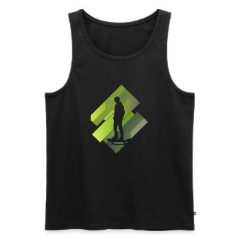 Skating Boarder Skate - Men's Premium Organic Tank Top - black - Front - AI Model Male 178 light (178cm)