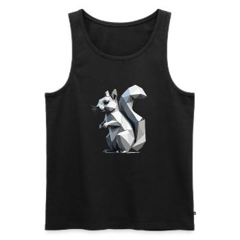 Eichhörnchen - Niedliches Design mit niedrigem Polygon - Männer Premium Bio Tank Top - Schwarz - Vorne - AI Model Male 178 light (178cm)