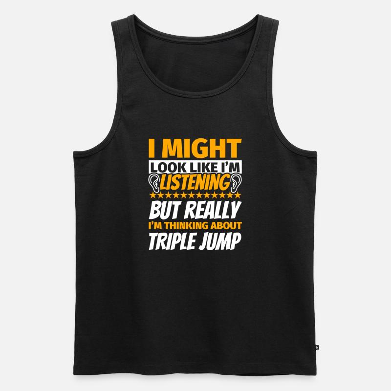 Dreisprung lustiges Geschenk - Männer Premium Bio Tank Top - Schwarz