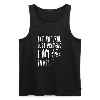 The invisible photographer - Men's Premium Organic Tank Top - black - Front - AI Model Male 178 light (178cm)