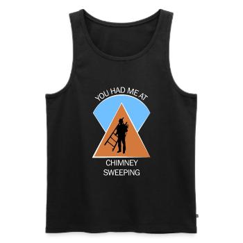Chimney Sweep Chimney Sweep - Men's Premium Organic Tank Top - black - Front - AI Model Male 178 light (178cm)