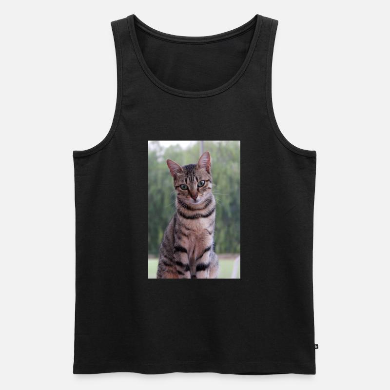 Katze Katze süßes Kätzchen - Männer Premium Bio Tank Top - Schwarz