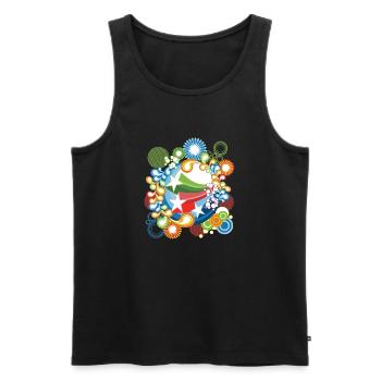 72 - Männer Premium Bio Tank Top - Schwarz - Vorne - Michal (187cm)