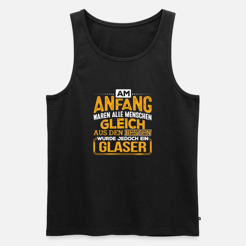 GLASER - Der Beste - Männer Premium Bio Tank Top - Schwarz