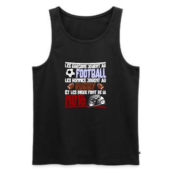 Les dieux font de la moto cadeau - Débardeur bio Premium Homme - noir - Devant - Michal (187cm)