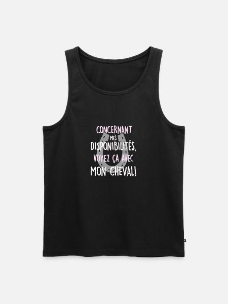 Voyez ça avec mon cheval! - Débardeur bio Premium Homme - noir