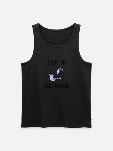 j'peux pas j'suis blonde - Débardeur bio Premium Homme - noir