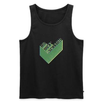 MIR JUCKT DIE SCHNAUZE - Männer Premium Bio Tank Top - Schwarz - Vorne - AI Model Male 178 light (178cm)