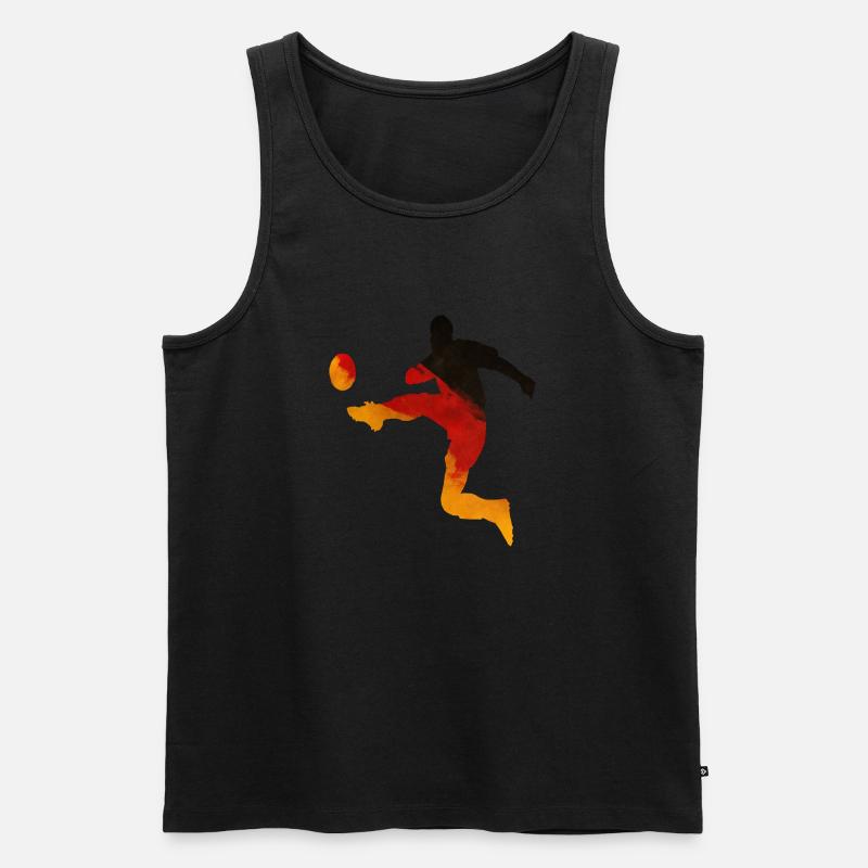 Fußball - Männer Premium Bio Tank Top - Schwarz