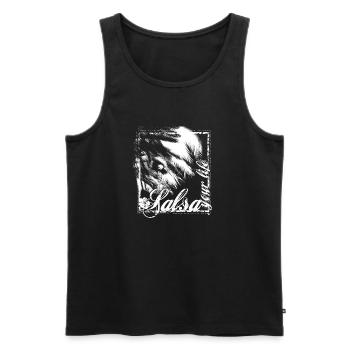 salsa vos live | chemises de danse - Débardeur bio Premium Homme - noir - Devant - AI Model Male 178 light (178cm)