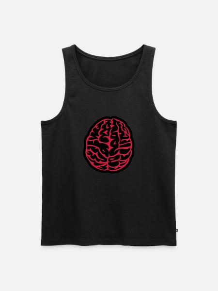 brain - Men's Premium Organic Tank Top - black