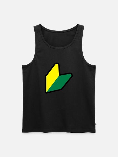 Wakaba - Männer Premium Bio Tank Top - Schwarz