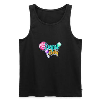 Sugar baby - Men's Premium Organic Tank Top - black - Front - AI Model Male 178 light (178cm)