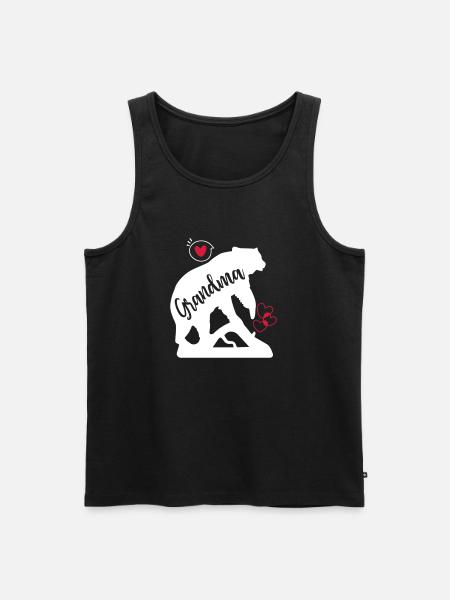 Grandma Bear - Männer Premium Bio Tank Top - Schwarz