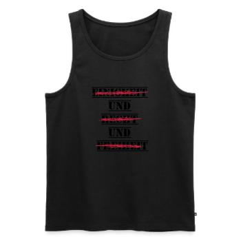 Einigkeit und Recht und Freiheit - Männer Premium Bio Tank Top - Schwarz - Vorne - Michal (187cm)