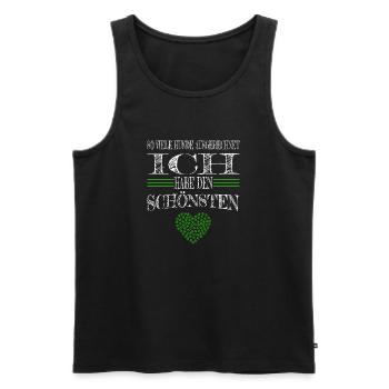 tierschutz hundeliebhaber hundeportrait lady - Männer Premium Bio Tank Top - Schwarz - Vorne - Michal (187cm)