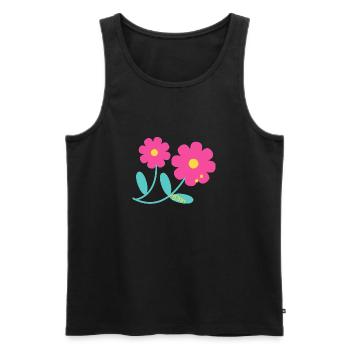 Fleur - Débardeur bio Premium Homme - noir - Devant - Michal (187cm)