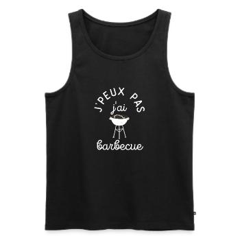 j peux pas j ai barbecue - Débardeur bio Premium Homme - noir - Devant - Michal (187cm)