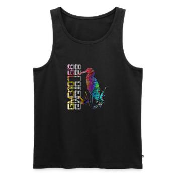 GM310768 Reiher - Männer Premium Bio Tank Top - Schwarz - Vorne - AI Model Male 178 light (178cm)
