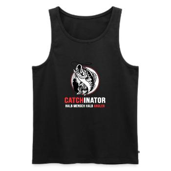 angeln catch and release raubfisch angler - Männer Premium Bio Tank Top - Schwarz - Vorne - Michal (187cm)