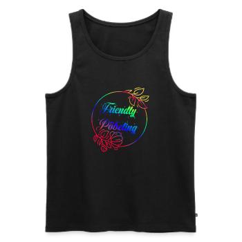 FriendlyPöbeling Rainbow - Männer Premium Bio Tank Top - Schwarz - Vorne - Michal (187cm)