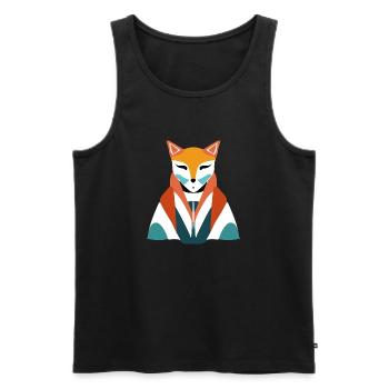 Fuchs - Männer Premium Bio Tank Top - Schwarz - Vorne - Michal (187cm)
