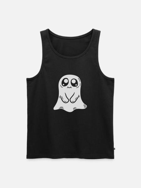 Cute Little Ghost Comic - Men's Premium Organic Tank Top - black