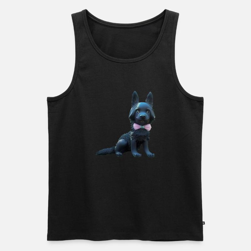 Schwarzer Schäferhund - Männer Premium Bio Tank Top - Schwarz