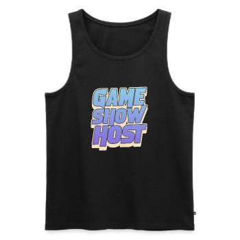 Exciting Board Games Funny Game Show Host Funny - Men's Premium Organic Tank Top - black - Front - Michal (187cm)