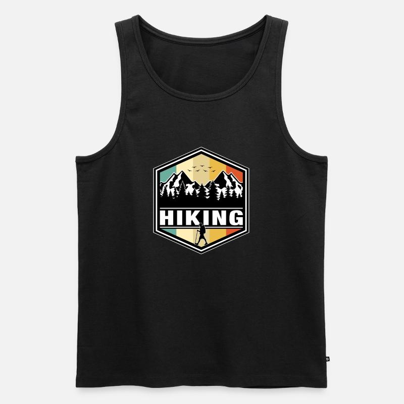 Hiking - Männer Premium Bio Tank Top - Schwarz