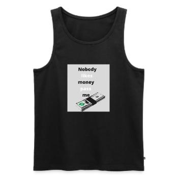 GOD 7 - Men's Premium Organic Tank Top - black - Front - AI Model Male 178 light (178cm)