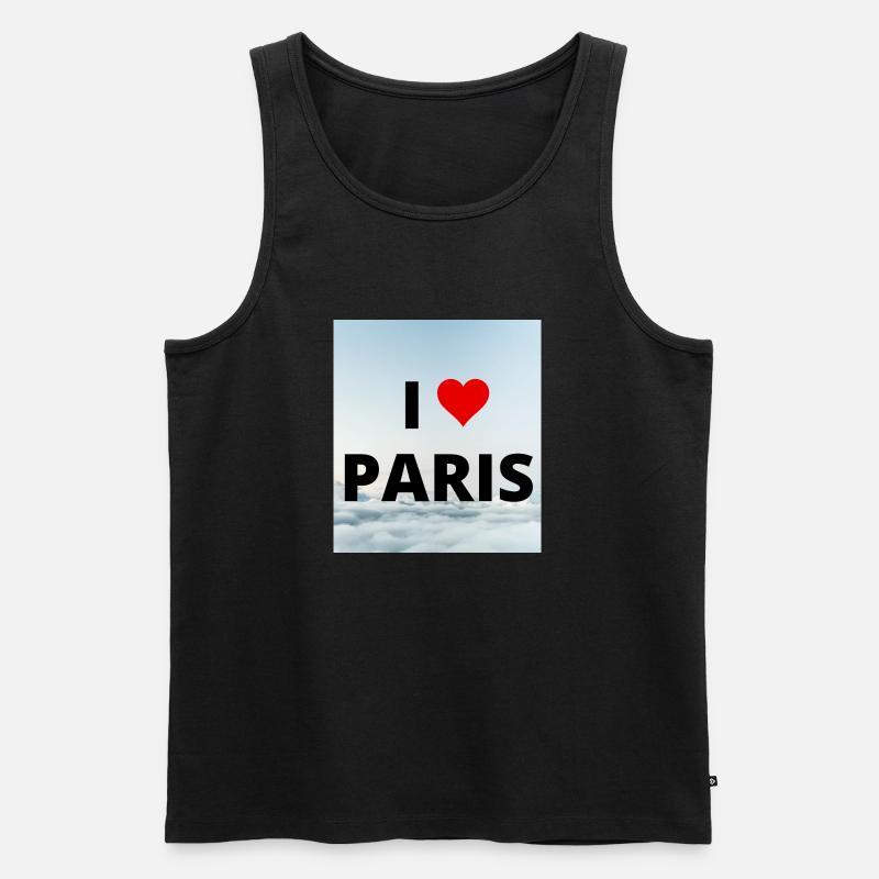 ICH LIEBE PARIS 2 - Männer Premium Bio Tank Top - Schwarz