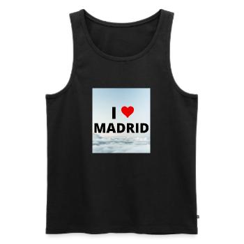 I LOVE MADRID - Men's Premium Organic Tank Top - black - Front - AI Model Male 178 light (178cm)