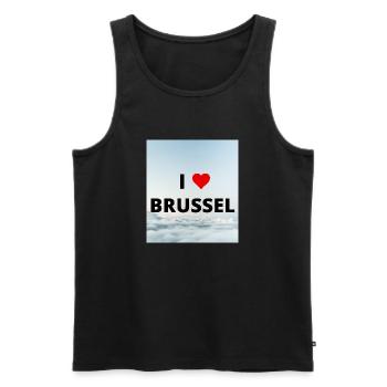 I LOVE BRUSSEL - Men's Premium Organic Tank Top - black - Front - AI Model Male 178 light (178cm)