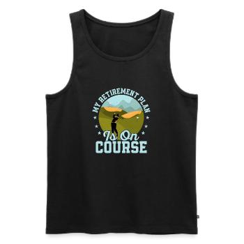 My Retirement Plan Is On Course Golf Golfing - Men's Premium Organic Tank Top - black - Front - Michal (187cm)