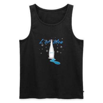 L or bleu - Débardeur bio Premium Homme - noir - Devant - Michal (187cm)