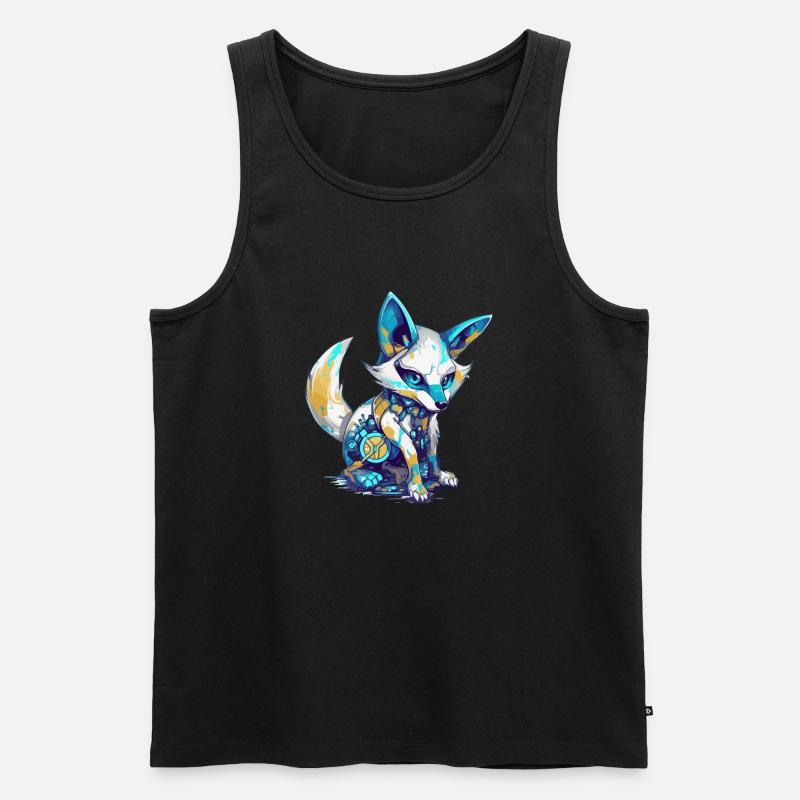 Ecko the bionic fox - Men's Premium Organic Tank Top - black