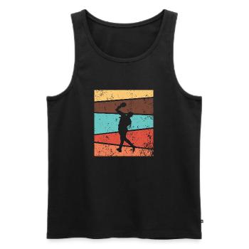 Handball Retro Sport Vintage Hobby - Débardeur bio Premium Homme - noir - Devant - Michal (187cm)