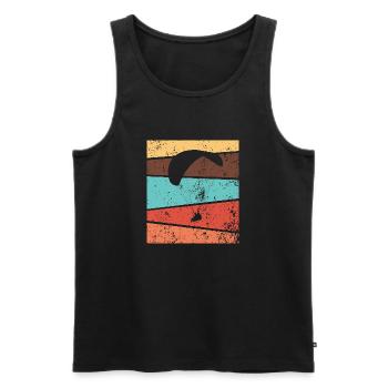 Parachute Retro Parachute Jumping - Men's Premium Organic Tank Top - black - Front - Michal (187cm)