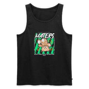 Bearstreet - Männer Premium Bio Tank Top - Schwarz - Vorne - Michal (187cm)