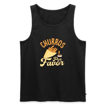 Curros Por Favor Latin Pastry Food Dessert - Men's Premium Organic Tank Top - black - Front - AI Model Male 178 light (178cm)