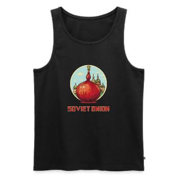 L'Oignon Sovietique - Débardeur bio Premium Homme - noir - Devant - Michal (187cm)