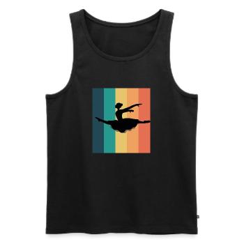 Dancing Dance Music - Männer Premium Bio Tank Top - Schwarz - Vorne - Michal (187cm)